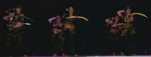 Belly dancing at singing sticks