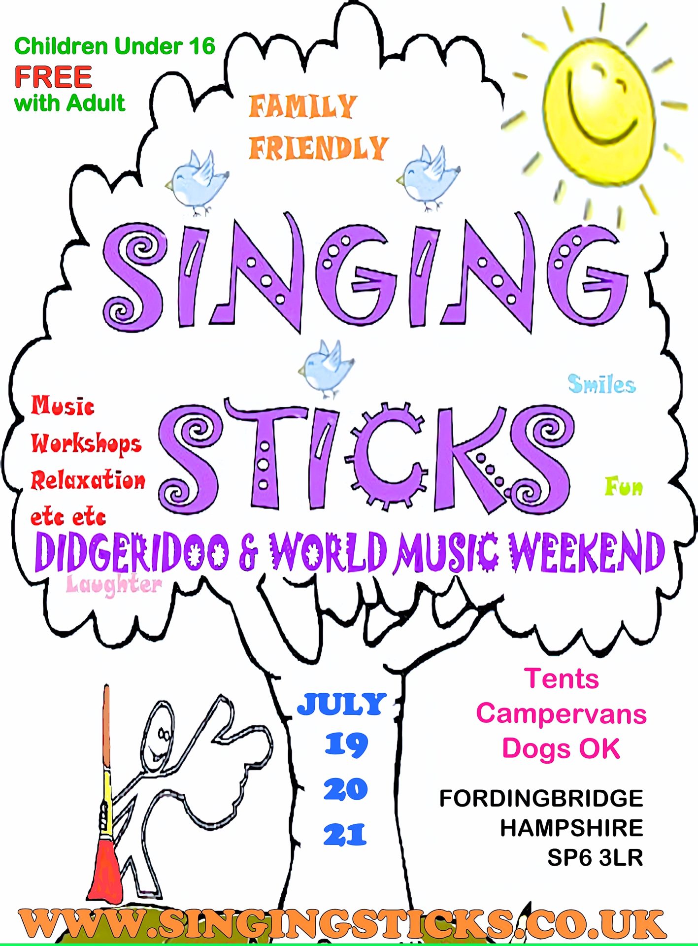 Singing Sticks weekend July 19 to 21 www.singingsticks.co.uk