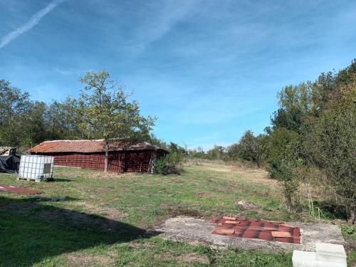 side of house to barn and garden